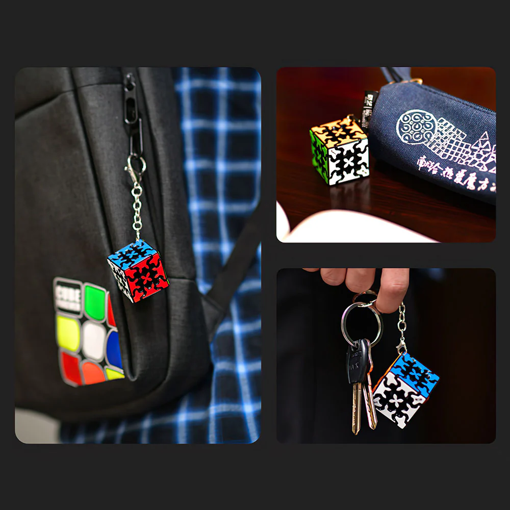 Rubik’s Cube QiYi Gear Keychain - Image 4