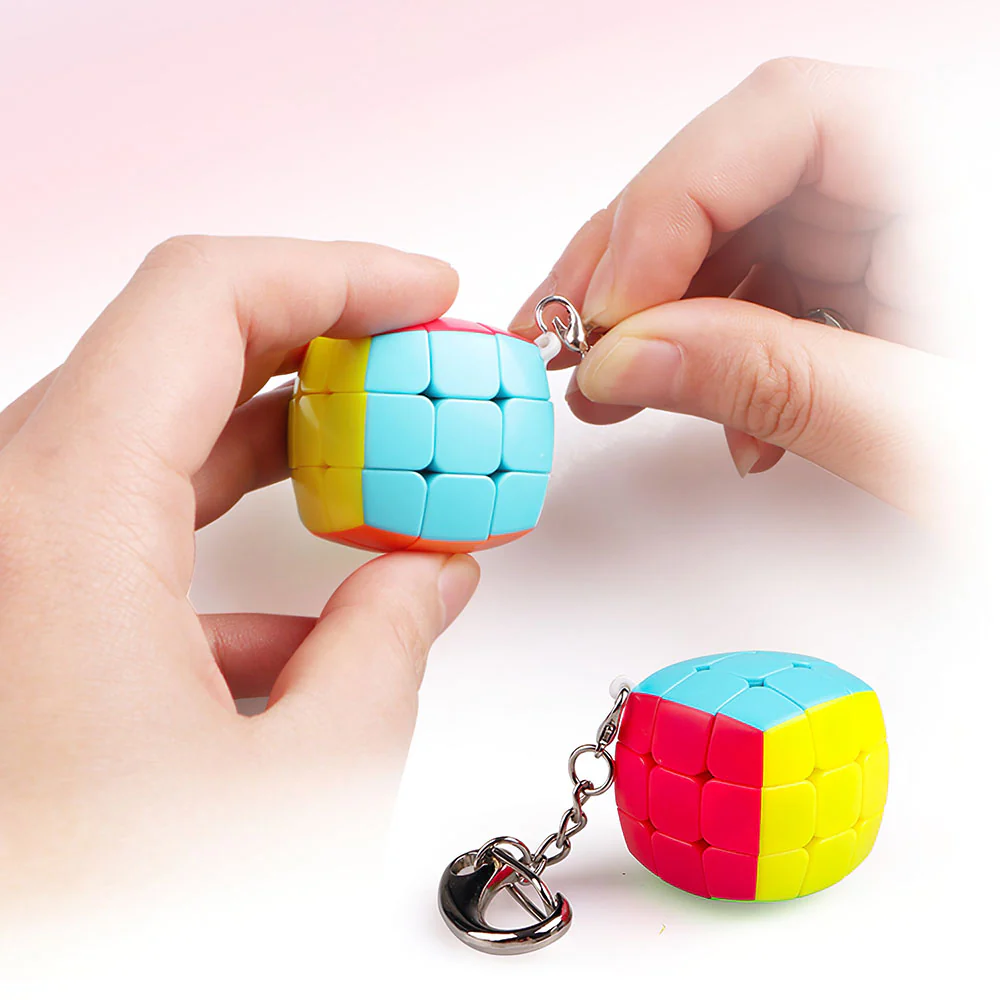 Rubik’s Cube 3x3 QiYi Mini Pillowed 3x3 Keychain Cube - Image 3